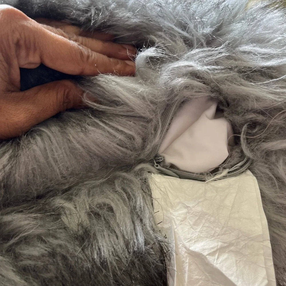 N/A gray faux